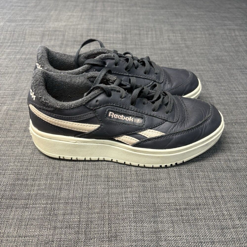 Reebok Women's Club C DoubleRevenge Shoes Size 6.5 grey vintage chalk black